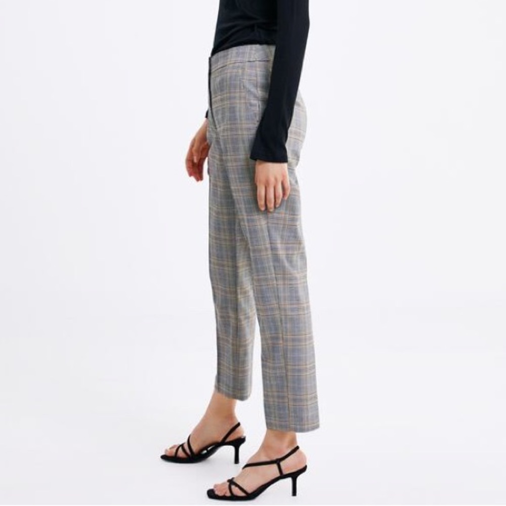 Zara Checkered Cigarette Pants